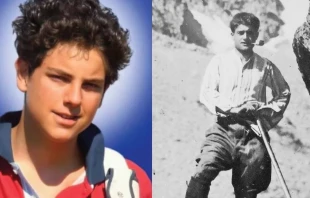 Beato Carlo Acutis (izquierda) y Beato Pier Giorgio Frassati. Crédito: Diócesis de Asís/Dominio público vía Wikimedia Commons.