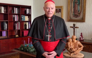 Cardenal Carlos Aguiar Retes en su mensaje navideño 2023 Crédito: Arquidiócesis Primada de México