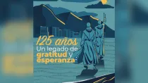 Detalle del poster oficial de la celebración por los 125 años de la presencia de los Agustinos Recoletos en Venezuela