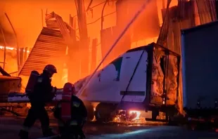 El Almacén de Cáritas Ucrania atacado por el ejército ruso Crédito: Cáritas Internacional | Youtube