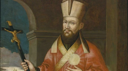 Retrato del misionero jesuita lituano Andrius Rudamina.