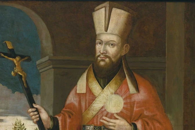 Retrato del misionero jesuita lituano Andrius Rudamina.