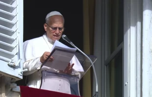 El Papa León XIV durante el rezo del Ángelus Crédito: Captura de video/Vatican Media