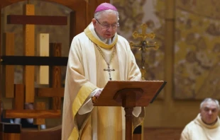 El Arzobispo de Los Ángeles, Mons. José Gomez, pronunciado su homilía este 11 de junio. Crédito: Arquidiócesis de Los Ángeles.