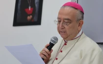 Mons. Francisco Moreno Barrón, Arzobispo de Tijuana (México), comparte su comunicado con medios de comunicación, el domingo 24 de agosto de 2025.