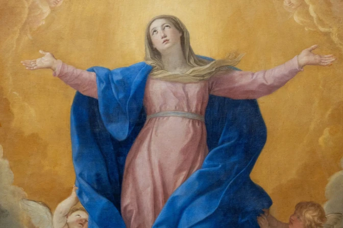 Asunción de la Virgen María, pintura de Guido Reni. 14082025