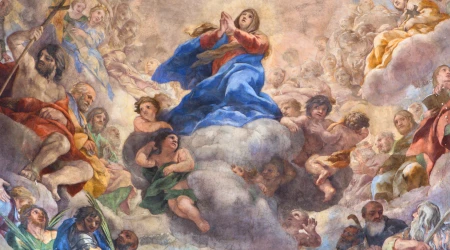 Pintura de Pietro da Cortona en la iglesia de Santa María de Vallicella.