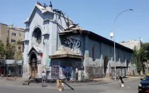 Iglesia de la Asunción en Santiago de Chile luego de los actos de vandalismo