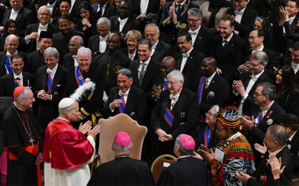 Audiencia del Papa León XIV con el Cuerpo Diplomático acreditado ante la Santa Sede, el viernes 9 de enero de 2026. Crédito: Vatican Media.