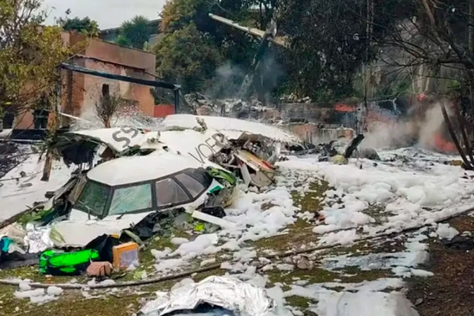 Avión de VoePass que se accidentó en Vinhedo (Brasil)