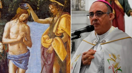 Fragmento de la obra El Bautismo de Jesús - Mons. Luis Fernando Rodríguez.