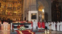 Momento de la beatificación de los mártires de Nembra en la Catedral de Oviedo (España). Foto: Archidiócesis Oviedo. 