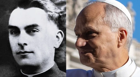 El Beato Pietro Paolo Oros y el Papa León XIV.