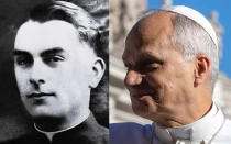 El Beato Pietro Paolo Oros y el Papa León XIV.