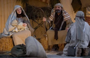 Escena del Belu00e9n viviente en Roma. Cru00e9dito: EWTN 