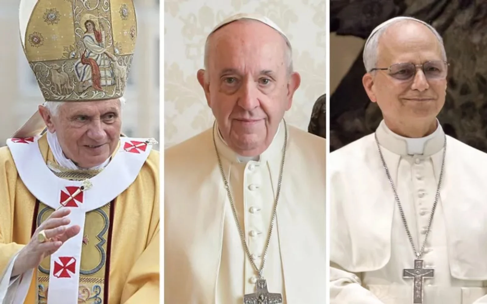 Papa Benedicto XVI, Papa Francisco y el Papa León XIV.?w=200&h=150