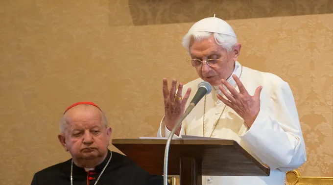 Benedicto XVI en su discurso sobre la importancia de la música sacra / Foto: L'Osservatore Romano?w=200&h=150