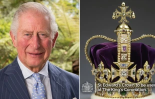 Pru00edncipe Carlos. Cru00e9dito: Mark Tantrum - Wikimedia Commons (CC BY 4.0) / Corona de San Eduardo. Cru00e9dito: Instagram: theroyalfamily 