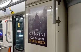 Cartel de "Cabrini" en el Metro de Ciudad de México. Crédito: ISA Corporativo.