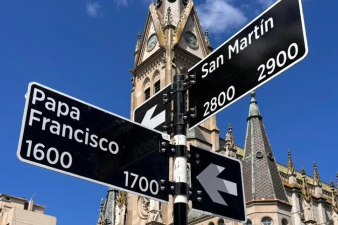 Calle Papa Francisco en Mar del Plata