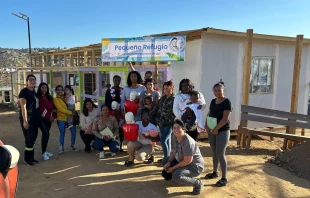 La guardería se ha convertido en un símbolo del renacimiento de este espacio donde antes solo había terreno ennegrecido. Crédito: Cortesía Familia vicenciana