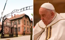 Ingreso al campo de concentración de Auschwitz - Papa Francisco.