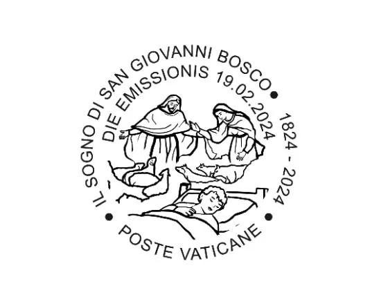 Cancelación postal del Vaticano sobre Don Bosco. Crédito: ANS