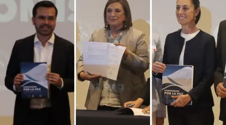 Candidatos a la presidencia de México firman acuerdo de la Iglesia por la paz
