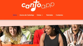 Portada del sitio web de Canto App