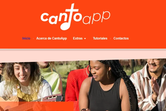 Portada del sitio web de Canto App