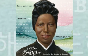 Portada del canto Santa Bakhita. Crédito: Youtube Marcela de Maria y Campos.