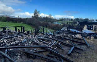 Así quedó la capilla Santa María del Camino luego del incendio Crédito: Iglesia de Concepción
