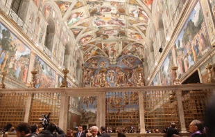 Una vista de la Capilla Sixtina del Vaticano el 29 de octubre de 2014. Crédito: CNA.