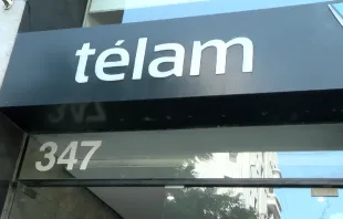 Frente de la agencia estatal Télam Crédito: Télam