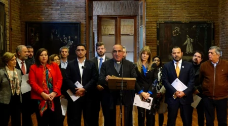 Cardenal Chomali con los precandidatos presidenciales