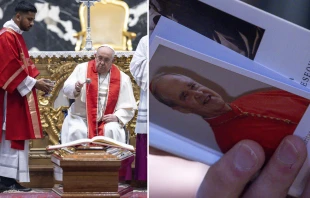 Misa de exequias del Cardenal alemán Paul Josef Cordes, con el Papa Francisco en el Vaticano. Crédito: Daniel Ibáñez / ACI Prensa