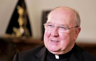 Cardenal Kevin Farrell, enviado especial del Papa Francisco para el 53 Congreso Eucarístico Internacional Quito 2024. Crédito: Lucía Ballester / ACI Prensa