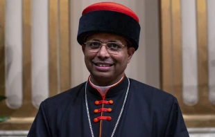 El Cardenal George Jacob Koovakad, el organizador de sus viajes internacionales que mantendrá su cargo Crédito: Daniel Ibáñez / EWTN News.