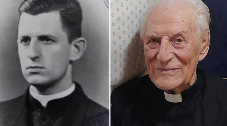 Cardenal Karlic en su juventud y actualmente