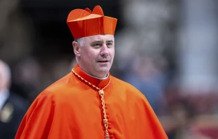 Cardenal Rolandas Makrickas, nuevo Arcipreste de la Basílica papal de Santa María la Mayor. Crédito: Daniel Ibáñez / EWTN News.