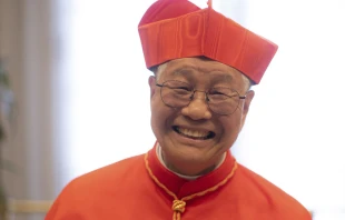 Cardenal Lazzaro You Heung-sik, prefecto del Dicasterio para el Clero en el Vaticano Crédito: Daniel Ibáñez / EWTN News.