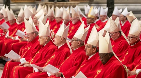 Cardenales de la Iglesia Católica en la Basílica de San Pedro.