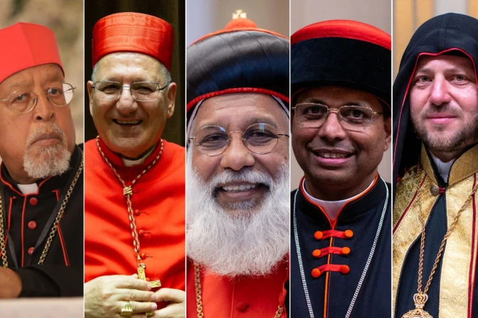 Berhaneyesus Demerew Souraphiel, Luis Rafael I Sako, Baselios Cleemis,  George Jacob Koovakad y Mykola Bychok