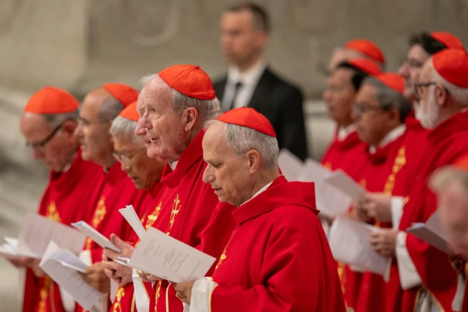 Misa “novendiali” en la basílica de San Pedro con todos los cardenales en sufragio por el Papa Francisco.