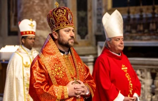 Fotografía del séptimo día del novendiales, Santa Misa de las Iglesias Orientales el 5 de mayo de 2025. Crédito: Daniel Ibáñez - EWTN News