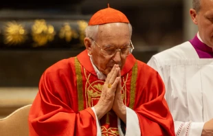 La Misa la presidió el Cardenal Re, el mismo que presidió el funeral de Francisco el pasado 26 de abril Crédito: Daniel Ibáñez - EWTN News