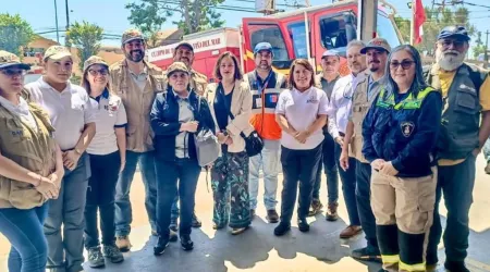 Equipo de Cáritas Chile trabaja en la ayuda humanitaria tras los incendios