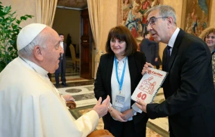 Imagen de la audiencia con Cáritas de Toledo esta mañana en el Vaticano Crédito: Vatican Media
