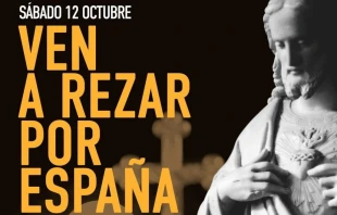Detalle del cartel anunciador de la Misa organizada por EWTN España por el día de la Hispanidad. Crédito: EWTN España.