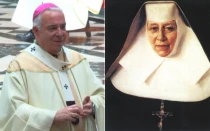 Arzobispo Nelson Pérez y Santa Catalina Drexel.